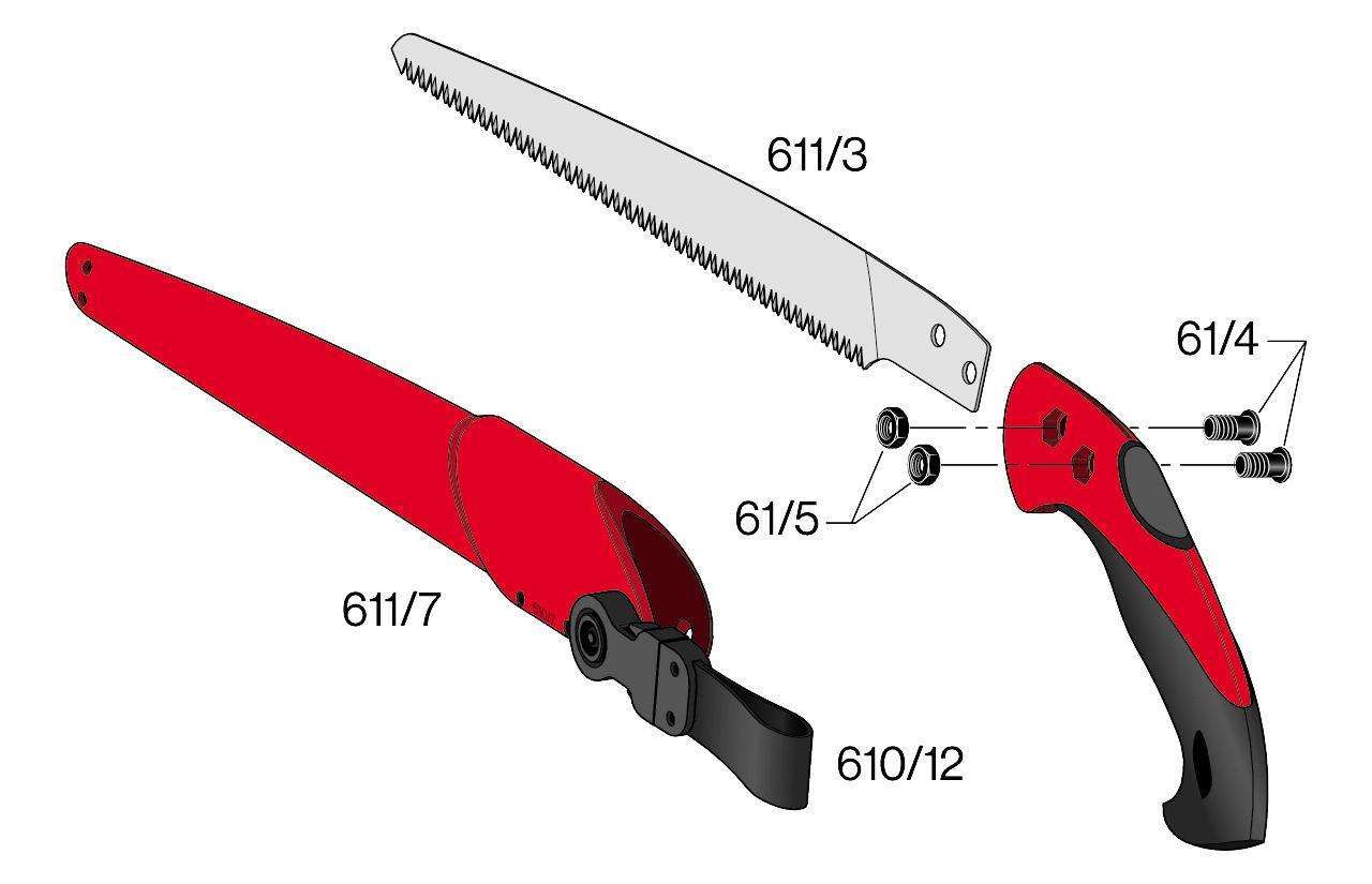 Felco 611 fűrész alkatrészek